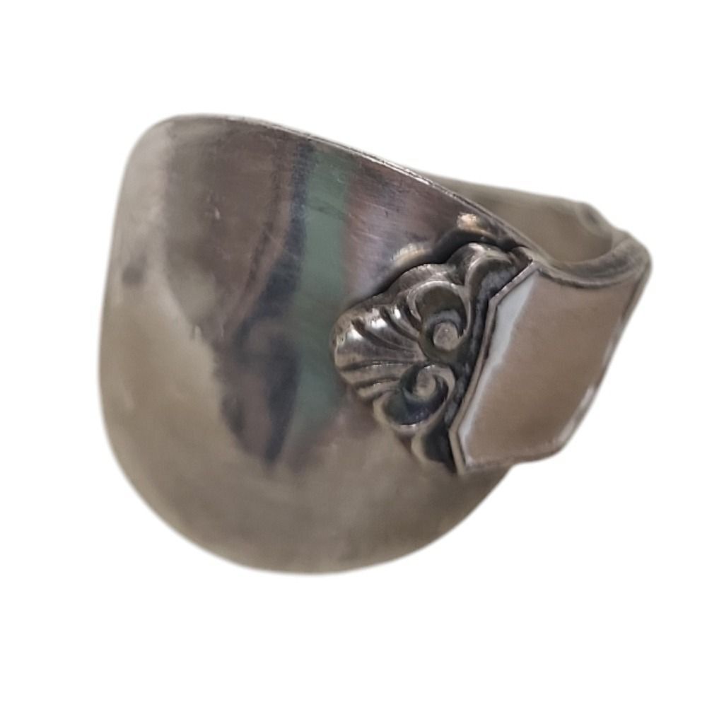Sterling Silver Etched Spoon Ring